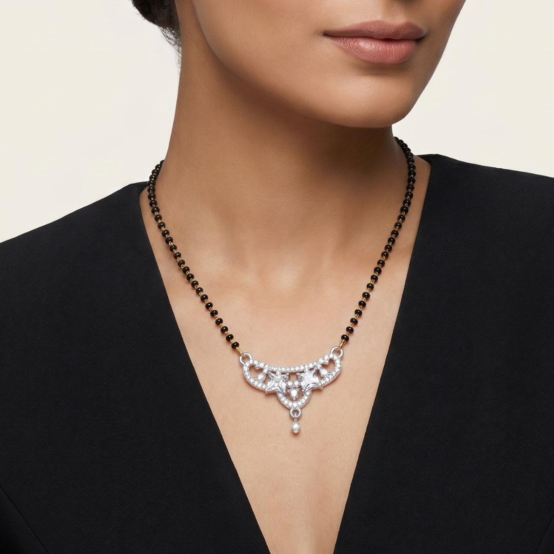 Anaya Heart Diamond Mangalsutra
