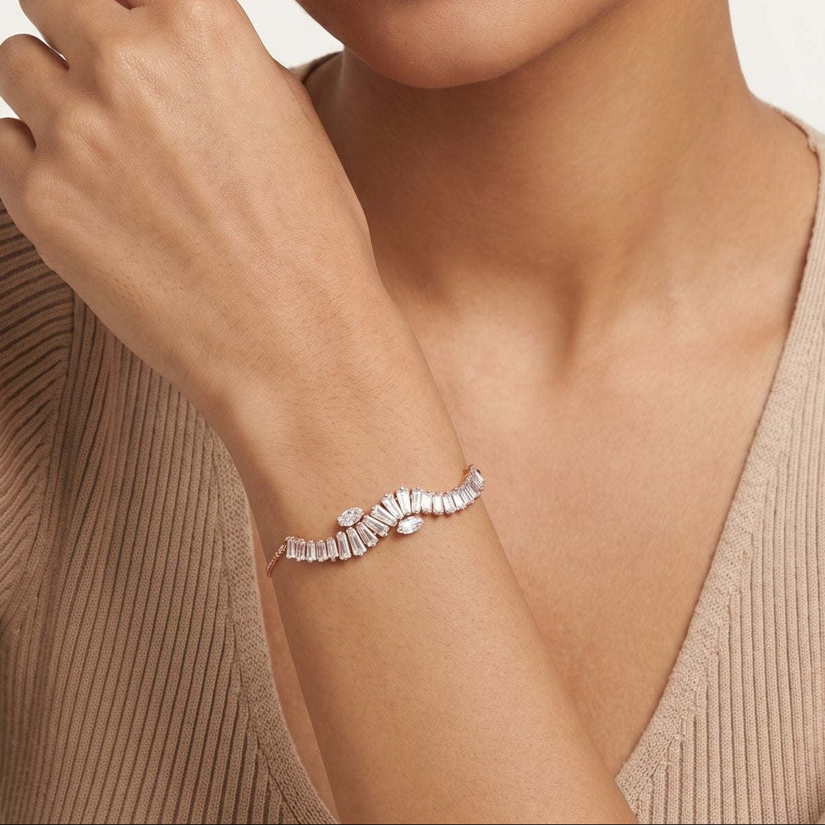 Diamond Flow Bracelet (Rose Gold)