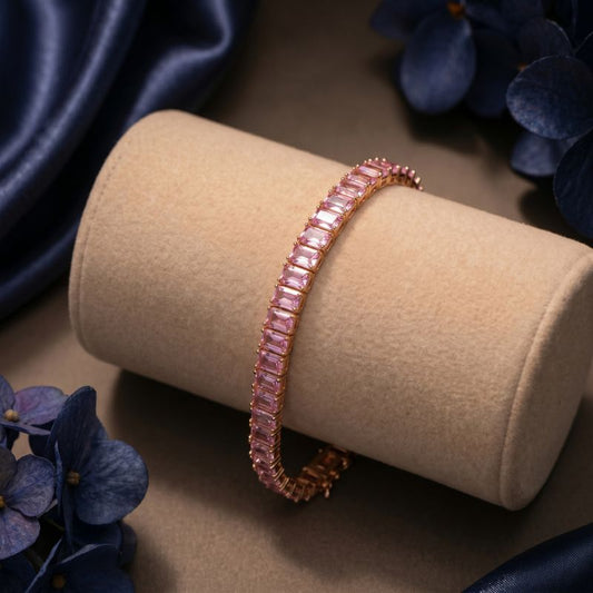 Blush Baguette Elegance Bracelet