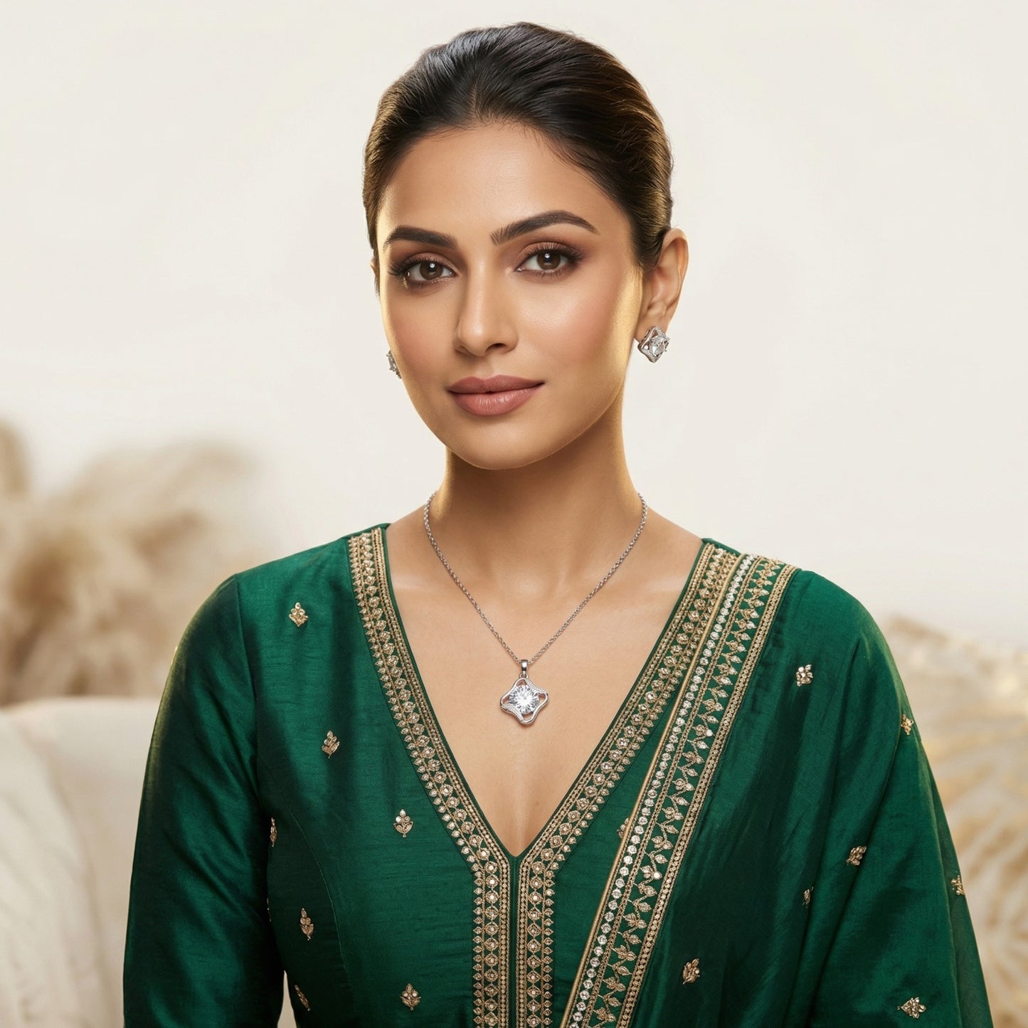 Diamond Square Pendant