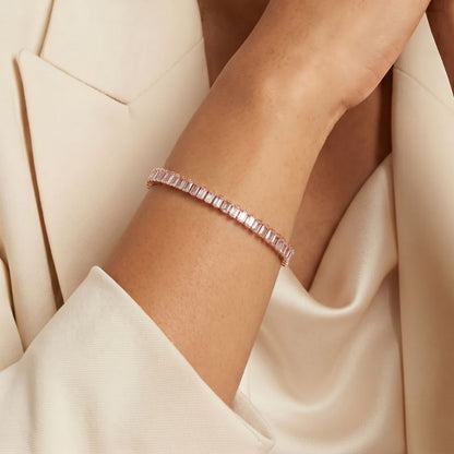 Rose Gold Baguette Luxe Bracelet