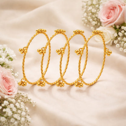 Kashmir Gold Bangles (Set of 8)