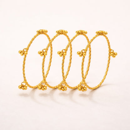 Kashmir Gold Bangles (Set of 8)