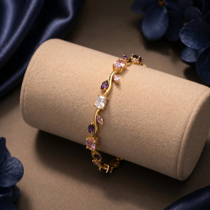 White Pink Purple Tulip Bracelet