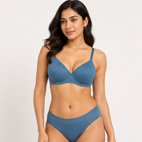 Women’s blue Lightly Padded Bra & Panty Set