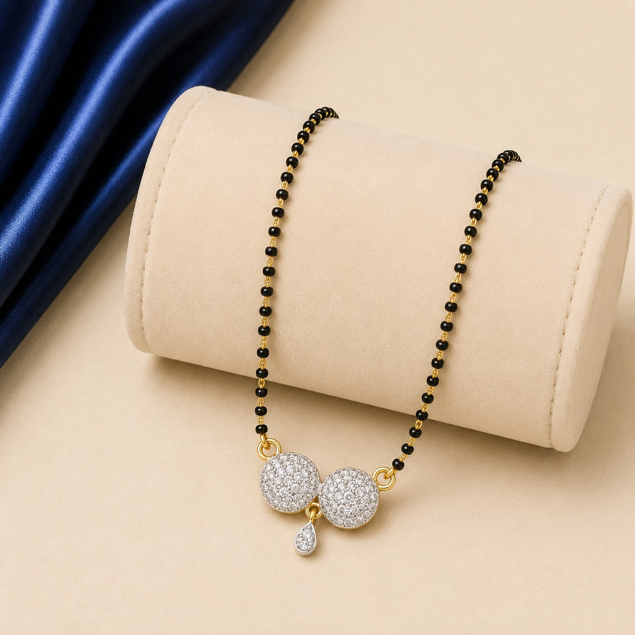 Double Circle Diamond mangalsutra