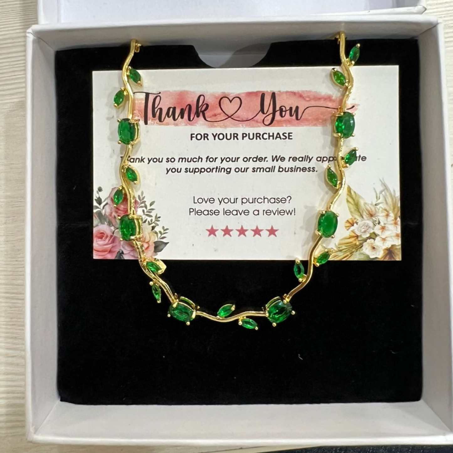 Green Tulip Bracelet