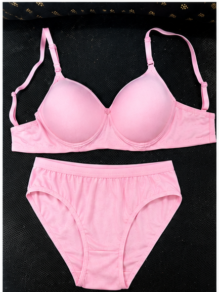 Women’s Pink Lightly Padded Bra & Panty Set