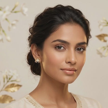 Golden Crab Earrings