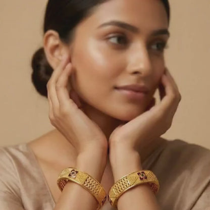 Golden Grace Bangles ( Set of 2 )
