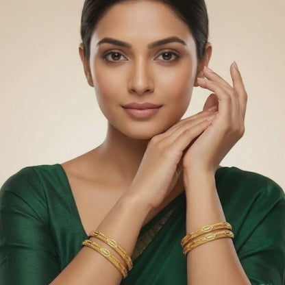 Silk Shine Bangles( pack of 4)