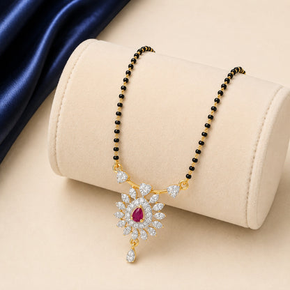 Ruby Sunburst Sparkle Mangalsutra